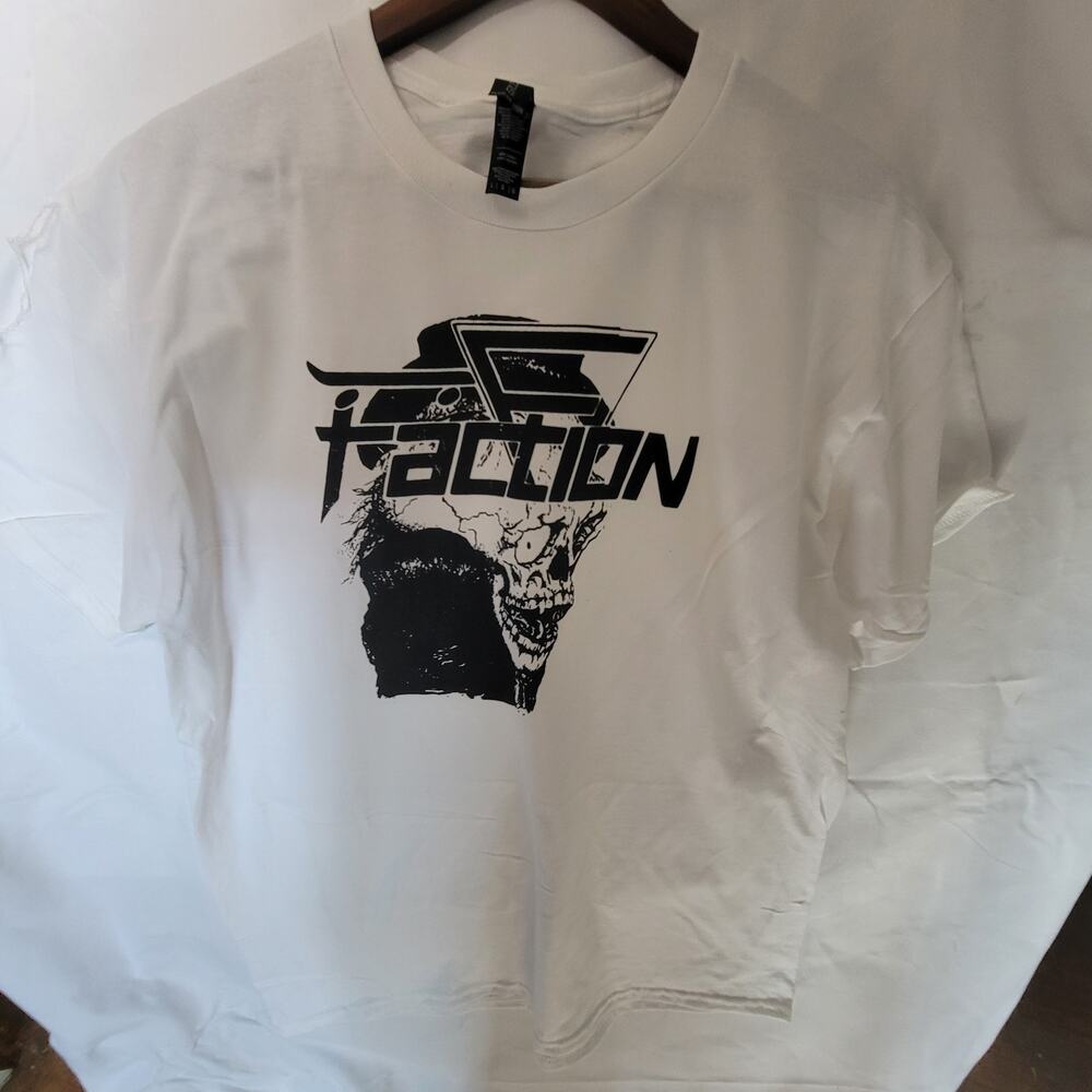 the faction  band t shirt  size Large White